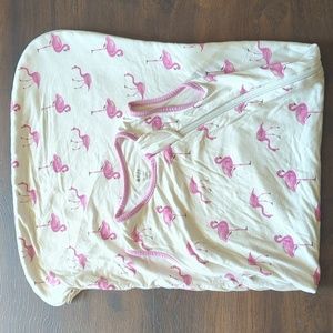 Kyte BABY Flamingo Print Sleep Sack - Cream and Pink